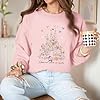 Vieawfi Magic Kingdom Sweatshirts for Women Magical Floral Castle Graphic Long Sleeve Shirt Holiday Vacation Pullover Tops, Pink, Large #2