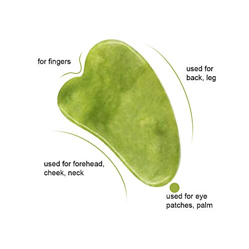 Andoer Placa de Gua Sha Jade Stone Guasha Ferramenta de massagem raspadora Massageador facial para r