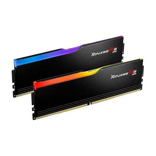 Image of G.SKILL Ripjaws M5 RGB (Intel XMP) 32GB (2 x 16GB) DDR5 5200MHz CL40-40-40-83 1.10V Desktop Memory RAM - F5-5200J4040A16GX2-RM5RK (Black)
