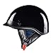 AHR Half Face Motorcycle Helmet DOT Approved Half Skull Cap Half Helmet for Bike Cruiser Chopper Run-C, Gloss Black, L