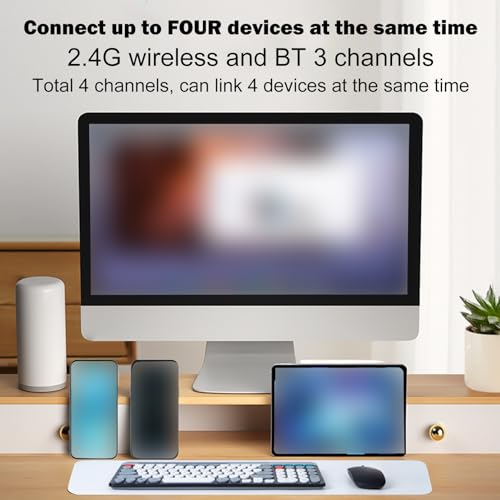 Combo de teclado y ratón inalámbrico Bluetooth de membrana recargable de 2.4G 5