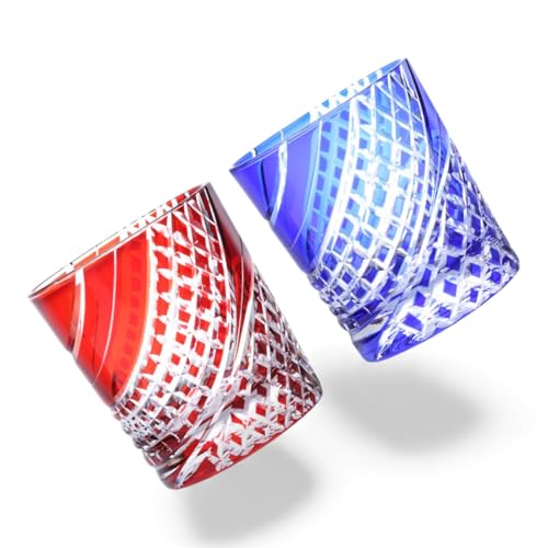 ������ �f�B�i�[ ���O�[ �؎q �y�A �O���X �J�b�v ��80xH90mm 280cc �����i�q ���b�h &�u���[ ���� PNO.334498