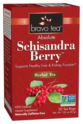 Bravo Tea Absolute Schisandra Berry Tea Caffeine Free, 20 Tea Bags