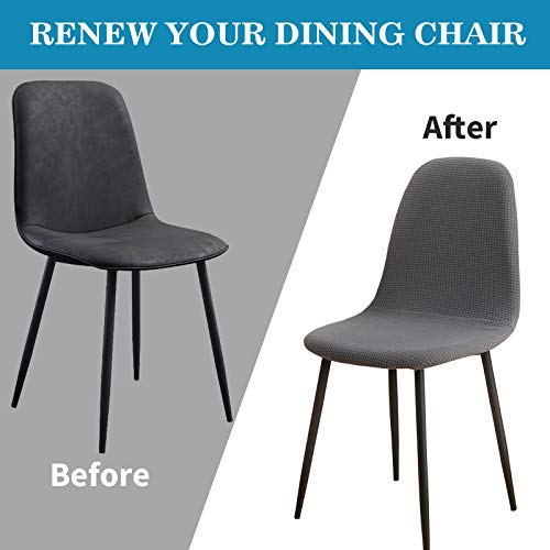 Beacon Pet Shell Chair Covers For Dining Room,Mid Century Modern Dining Chair Covers Set,Stretch Removable Jacquard Lounge Armless Chair Cover,Washable Kitchen Parsons Chair Slipcovers Home thumb #5