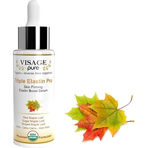 Visage Pure Triple Elastin Pro - Skin Firming Elastin Boost Face Serum - Contains "GCGs" That Increases the Skin's Elastin and Elasticity - USDA Organic - Physician Formulated - Research Supported Cover