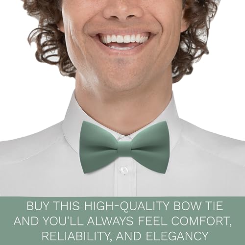 Image of Bow Tie House Mens Bowties Pre-tied Shape Clip on Bowtie Solid Men Formal Wear for kids, baby boys, toddler any age bow ties