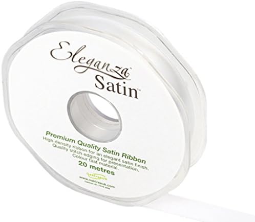 Eleganza Double Faced Satin 15mm x 20m White No.01