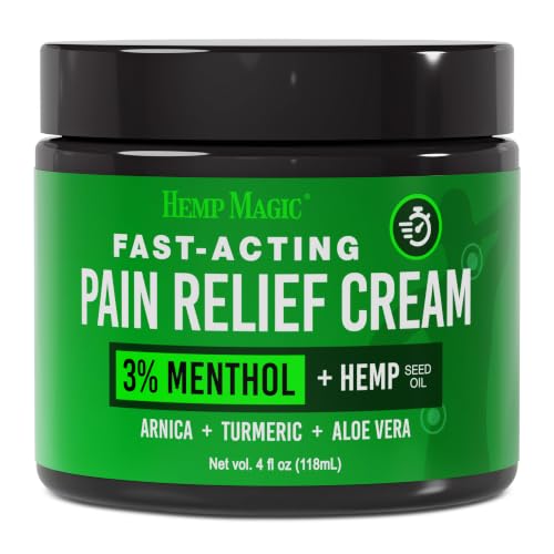 Image of Super Natural Goods Pain Relief Cream Hemp Cream Maximum Strength Joint & Muscle Menthol Rub 4 oz