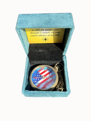 Brújula de latón con estuche de cuero y llavero miniatura 6