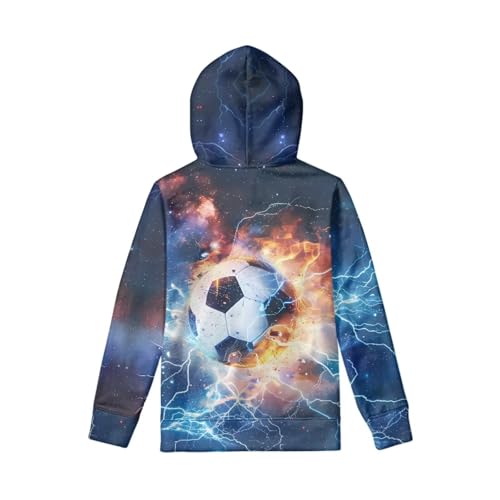 Boys' Fashion Hoodies & Sweatshirts Casual Long Sleeve Youth Ball Pullover Hoodie Kangaroo Pocket Size 6-16 Years2