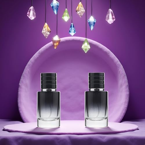 Image of 2 Pcs Black 30ml Perfume Atomizer Portable High-Grade Glass Spray Refillable Small Bottle Travel Cosmetics Outdoor Dispensing Mini Spray Bottle,Refillable Containers, Spray Bottles