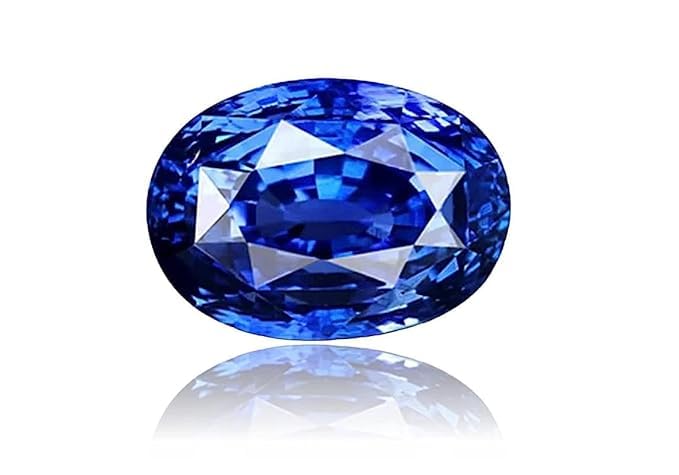 Retrend Design Piedra de zafiro azul ovalada mejor AAA++ superior de alta calidad natural Neelmani Shanipriye Ratan para fines astrológicos. Piedra real de Neelam Ceilán. Certificado original, 3.25