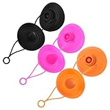 PENIKOKO 6個 創意的なカウボーイハット形状のシリコンストローカバー