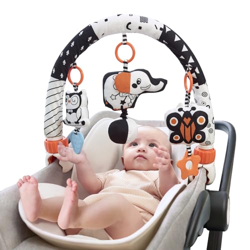 TUMAMA Arco Giochi per Passeggino, Giochi Neonati 0 3 6 8 9 12 Mesi Palestrina Neonato Regalo Femmina Maschio Sonaglio Passeggino Neonato Giocattolo Bambini 1 Anno