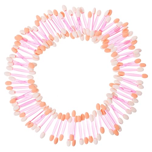 Didiseaon Double-ended Eyeshadow Stick Brush Set 100 Pack Soft Sponge Applicator for Quick Easy Eye Makeup