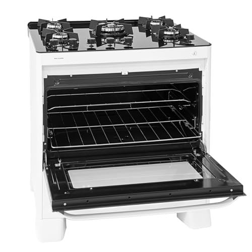 SUGGAR FOGÃO MAX GLASS BRANCO MESA DE VIDRO 5 BOCAS TRIPLA CHAMA TREMPE 6 APOIOS ACENDIMENTO AUTOMÁTICO FGVMG510BR - Imagem 4