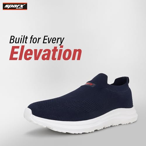 Image of SPARX Sports Walking Shoes for Men - Lightweight Breathable Slip-On Shoes with Cushioned Comfort, Shock Absorption, Durable Grip, Flexible Sole & Everyday Walking Performance