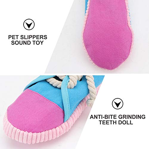 ULTECHNOVO Chinelos de Cachorro Brinquedo Mini Tênis Sapatos Brinquedo para Filhote de Cachorro Pequ