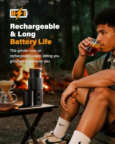 Image of SHARDOR All-Metal Single-Dose Coffee Grinder - Quiet DC Motor, Home-use Espresso Grinder, Burr Coffee Grinder, with 80 Settings and an LED Power Display,Black