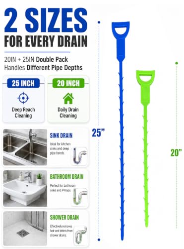 Drain Snake, Drain Clog Remover,Hair snake Tool Opener, sink snake for Sewer Kitchen Sink Bathroom Tub - image 3