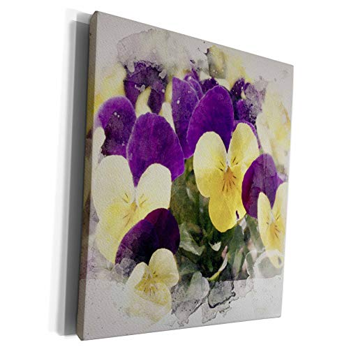 3dRose Museum Grade Canvas Wrap, Yellow,Purple