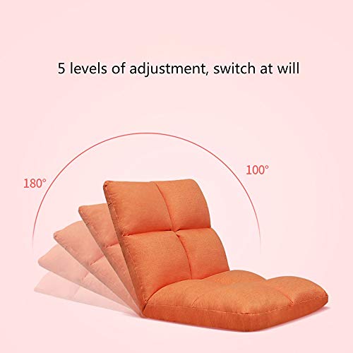 Fauteuil de sol pliable marron avec dossier réglable à 5 vitesses - 4