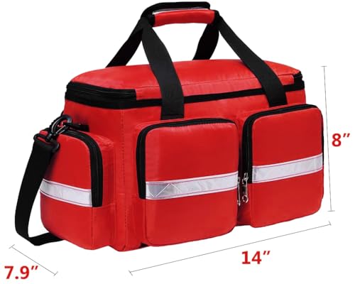 Gatycallaty Bolsa médica grande, resistente à água, de primeiros socorros com vários bolsos para enf