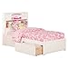 Roseberry Kids Transitional Solid Wood Twin Storage Platform Bed in White