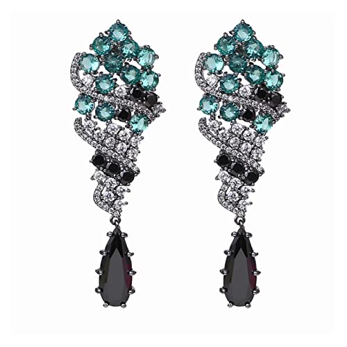Boucles d'oreilles pendantes cubiques vintage femme pour bijoux de mariage