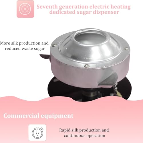 Cotton Candy Machine Commercial, 1200W Electric Cotton Candy Machine, Cotton Candy Maker z miską ze stali nierdzewnej, Sugar Scoop, szuflada na urodziny