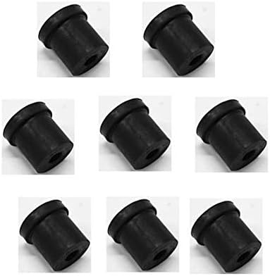 Speedway Motors Rear Leaf Spring Shackle Bushing Kit, 8 Piece Suspension Bushing Set for Rear Spring Shackle Mounts, Compatible with 1967-1969 Chevy Camaro and 1962-1974 Nova