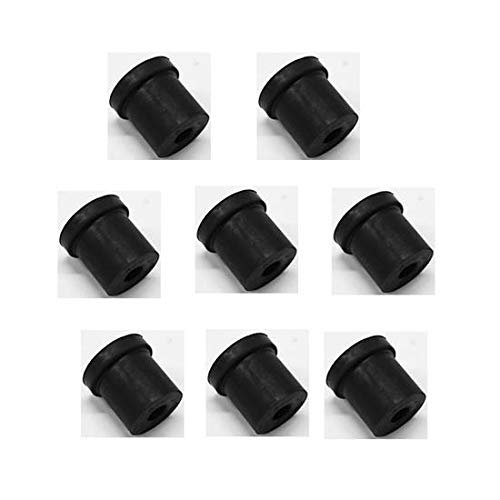 Speedway Motors Rear Leaf Spring Shackle Bushing Kit, 8 Piece Suspension Bushing Set for Rear Spring Shackle Mounts, Compatible with 1967-1969 Chevy Camaro and 1962-1974 Nova