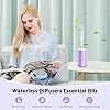 Essential Waterless Oil Diffuser - Waterless Diffusers for Essential Oil USB Charged Portable Mini Scent Air Machine Aromatherapy Atomizing Diffuser for Home Cars Office, 1/2/3H/Time Off,3 Mist Levels #3