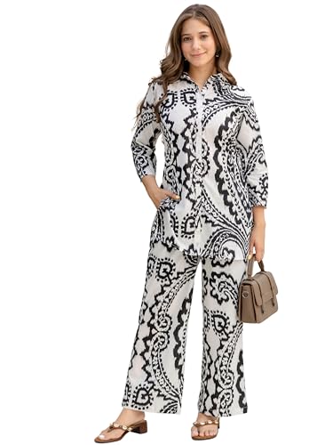 Image of rytras Women Printed Straight Kurta Set with Palazzo Pants