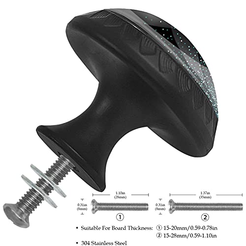 Boutons de tiroir abstraits noirs pour une commode de chambre élégante
