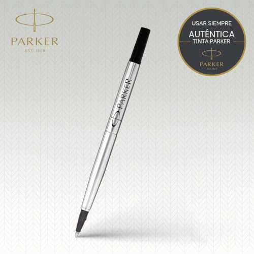 Miniatura 2 de Parker Recambio Para Bolígrafo Roller De Punta Mediana Tinta Negra Paquete De 2