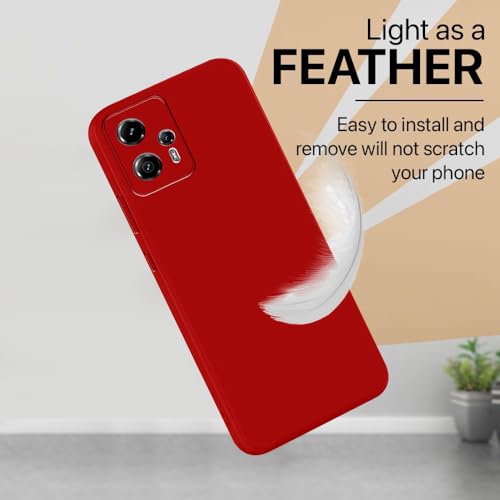 Image of Back Cover for Motorola Moto G13 4G / G23 4G | Full Camera Protection | Premium Liquid Silicon Case | Flexible Bumper Case for Motorola Moto G13 4G / G23 4G (Red)