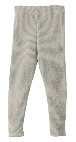 Disana 100% lana merina niños bebé Leggings pantalones de punto (0-3 mos, gris claro)