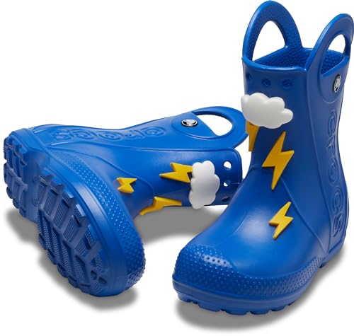 Image of Crocs Kids' Handle It Rain Boots | Waterproof Slip On Shoes | Kids' Rain Boots