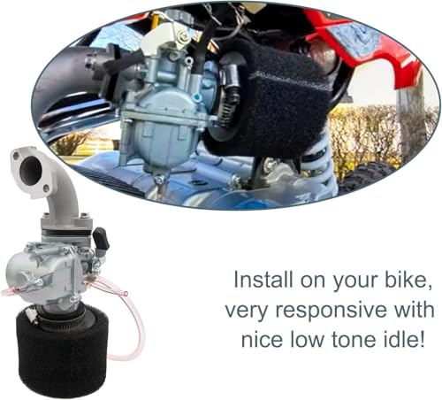 Image of VM22 26mm Carburetor for Pit Dirt Bike 110cc 125cc 140cc Lifan YX Zongshen XR50 CRF70 KLX BBR Apollo DHZ SSR Mikuni Carb with 38mm Air Filter Intake Pipe
