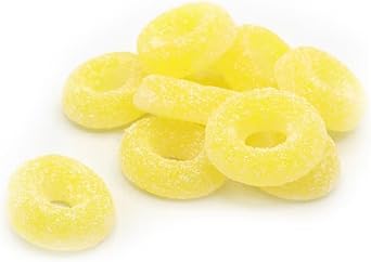 Pineapple Flavoured Ring-Shaped Sweets Coated in Sour Sugar 500g