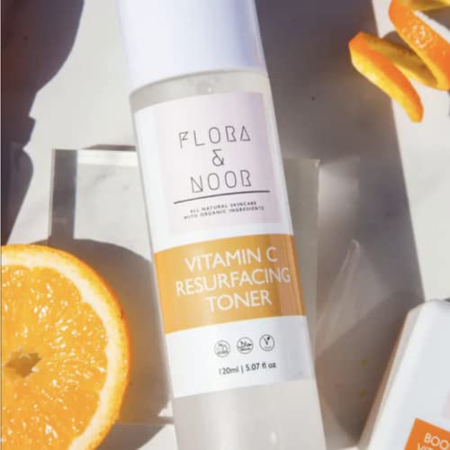 Flora & Noor Vitamin C Resurfacing Facial Toner Pore Minimizer And Anti-Aging With Hyaluronic And Glycolic Acid - (Vitamin C Resurfacing Facial Toner) #TOP2