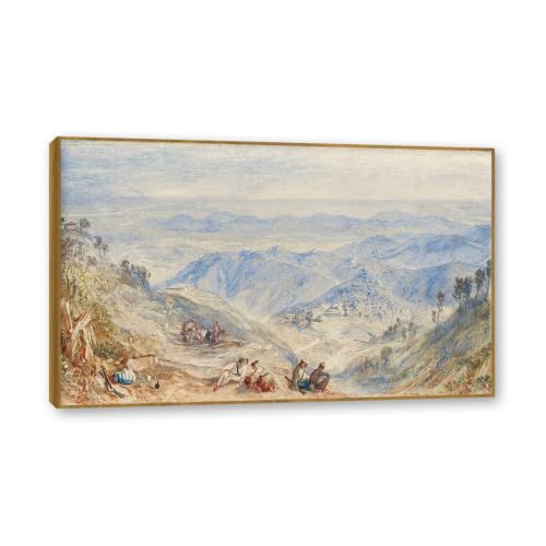 Peinture Turner romantisme anglais déco salon classique cadre teck 60x96