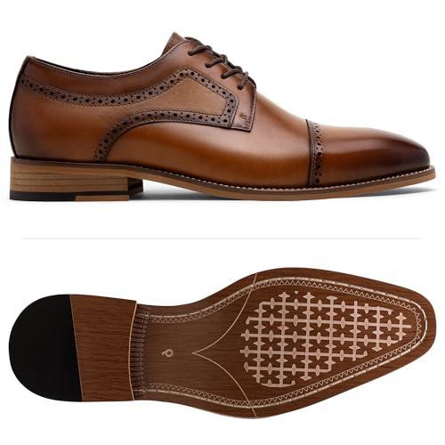 Image of Jousen Mens Dress Shoes Leather Oxford Classic Shoes Formal Business Dress Shoes for Men