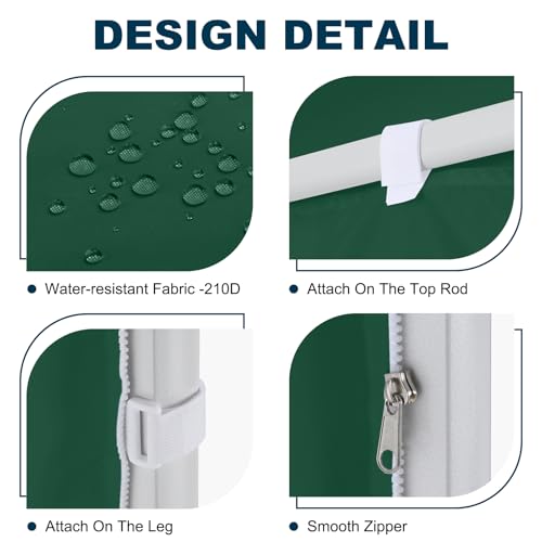 Image of MASTERCANOPY 10x10 Pop Up Canopy Sidewall Only 1-Pack Forest Green