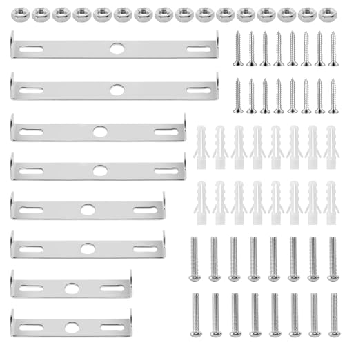 VUTYNKO 8 Stück Lampenhalterung Decke Kit, 80/90/100/110mm Deckenhalterung Lampe, Leuchten Montagehalterung mit Schraube Mutter fur Haus Büro Hängeleuchte Wand Deckenlicht Pendelleuchte
