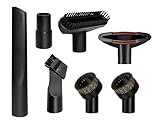 Abiyou Accessori Aspirapolvere Universale, 7 Pezzi Accessori Aspirapolvere Spazzole per Aspirapolvere Set, 32/35MM Accesorios para Aspiradoras, Aspirapolvere Accessori, per Tappeti, Divani e Auto