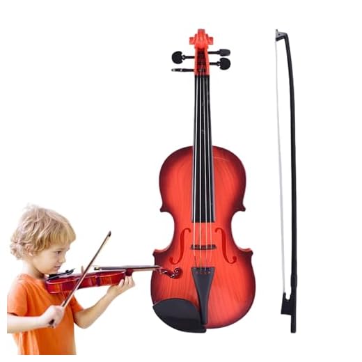 Violín para Niños Principiantes - Juguete Violín Pequeño - Instrumento Musical De Cuerdas Ajustable para Principantes para Casa Viaje Cumpleaños Colección Familiar