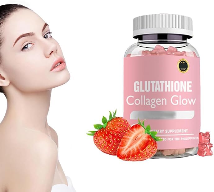 Glutathione Collagen Glow Gummies,Sugar Free Glutathione Collagen Glow Gummies for Dark Spot,3000mg Glutathione Collagen Gummies for Women,Korean Collagen Gummies for Dark Spot