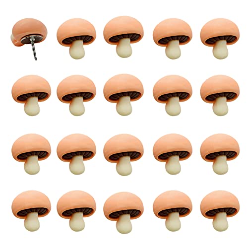 25 Pcs Mini Resin Mushroom Push Pin Cute Thumb Nails For Cork Board Photo Wall Drawing Pins Paper Memo Note Photo Office Accessories #TOP9